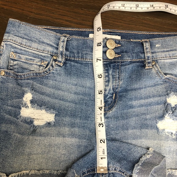 Black Daisy Girl Distressed Denim shorts size 12 - Picture 10 of 12